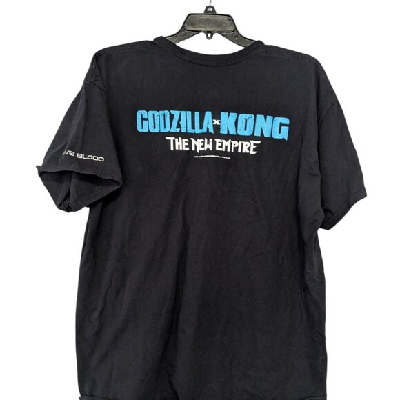 Red Cross Godzilla Vs Kong The New Empire Black Graphic Tee Shirt Adult L XL - Picture 2 of 5